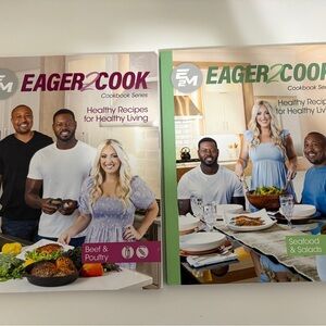 Eager 2 Cook Softcover Healthy Recipe Cookbooks Set of 2
